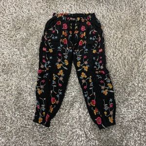 Johnny Was Embroidered Cupra Cargo Pants  Size S